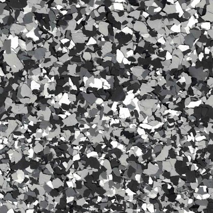 Twilight flake blend, dark charcoal with light gray chips.